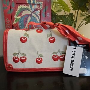 Steve Madden Cherry Embroidered Clutch